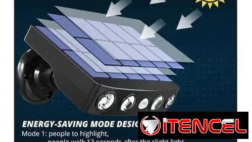 Lámpara de exterior con panel solar