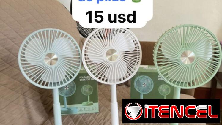 Ventiladores recargables y de pila  3 velocidades