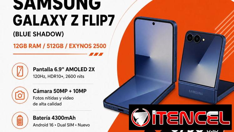 Samsung Galaxy Z Flip7 512GB 12GB RAM Blue Shadow | Smartphone Samsung en La Habana
