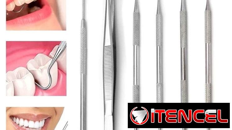 🦷 Kit Dental Profesional de Acero Inoxidable 6 en 1 | Limpieza Bucal, Sarro, Higiene Oral 🦷 5.887.23.60 🦷