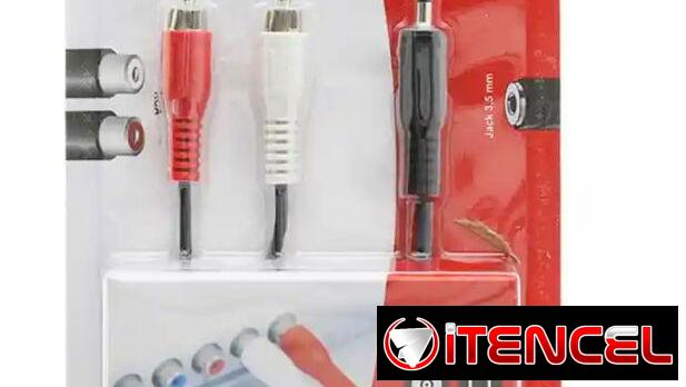 CABLE DE 2 PLUGS RCA A PLUG 3,5MM ESTEREO