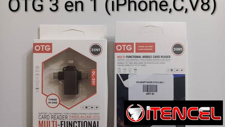 OTG 3 en 1 (iPhone,C,V8)