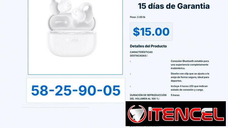 Audífonos Inalámbricos 1Hora AUT210 Bluetooth con Clip Deportivo VPT#