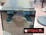Mini nevera vinoteca de 23 Litros de 220 volt y bandejas interiores de madera con cristal efecto espejo