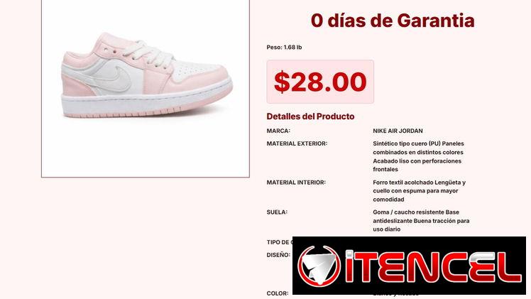 TENIS NIKE AIR JORDAN BLANCO Y ROSADO VPT#-0325
