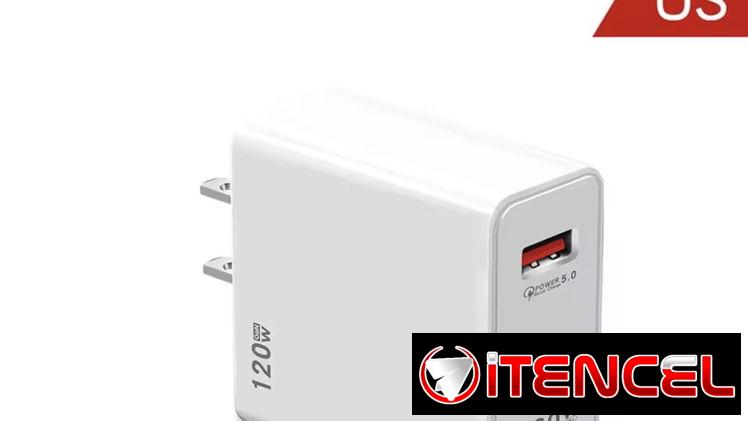 Cargador 120 watts para móviles de gama alta (Cable y Caja)