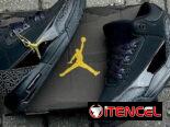 Tenis Retro 3 G5. Negros. Blancos