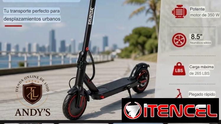 -Patinete o carriola eléctrico-  Pegable para adultos, motor de 350 W, autonomía de 30 a 35km según ,A 400 USD.