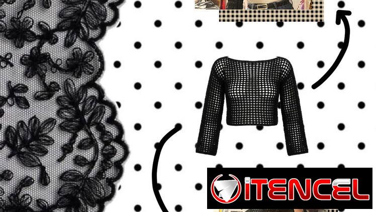Top colado tejido a crochet