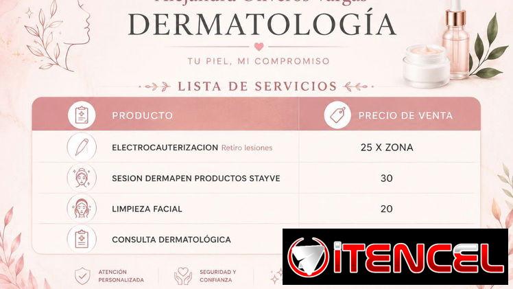 Electrocauterizacion. Dermapen. Limpieza facial. Consulta dermatológica