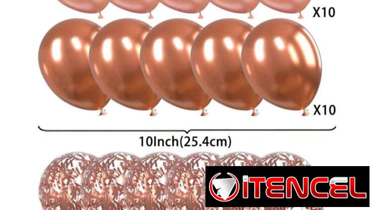 🎈 set de 30 piezas de globos oro Rosa