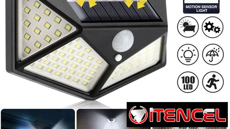 Lamparas LED de Pared con carga solar (12W)