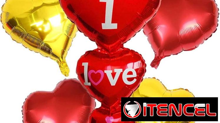 Set de globos de corazones y estrellas