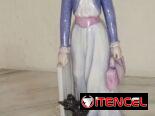 Muñeca de porcelana antigua, marca porcelana Galos