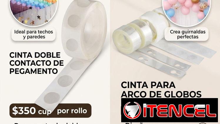 Cinta doble contacto y cinta para arco de cumpleaños