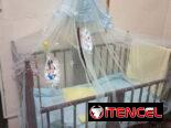 CUNA DE MADERA CON COLCHON Y LANZADERA. ROÍ 53896881