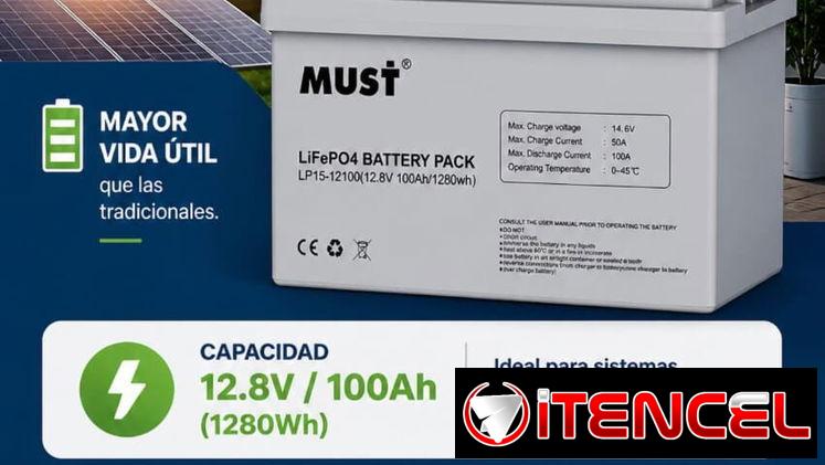 Batería Must LiFePO4 (Litio Hierro Fosfato)