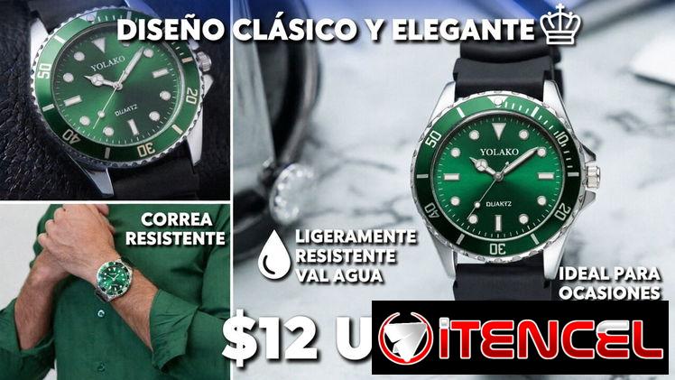 Reloje con Pulsera-Correa-Manillas de cuero y d Silicona o goma. Reloje con esfera d color azul,verde,rojo,negro,dorado