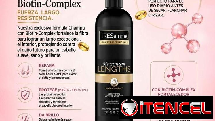 Tresemmé Maximum Lengths champú para cabello que busca crecimiento, débil o con tendencia a romperse en las puntas