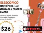 Selfie Stick Telescópico con Trípode, Luz Integrada y Control Remoto en La Habana