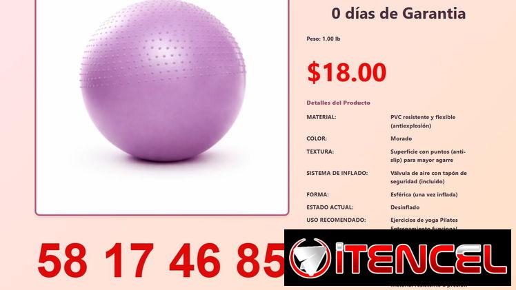 BALÓN DE YOGA INFLABLE CON SUPERFICIE ANTIDESLIZANTE
