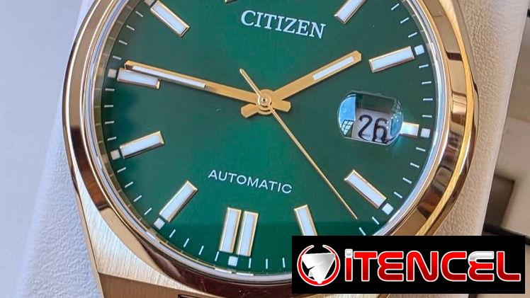 bellas esfera de color azul cielo, turquesa o verde  🕰 citizen tsuyosa automáticos