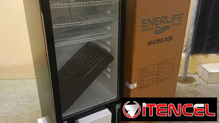 Exhibidora Vertical Marca ENERLIFE 7 pies color negra precio $490 USD Transporte Incluido  Factura y garantía