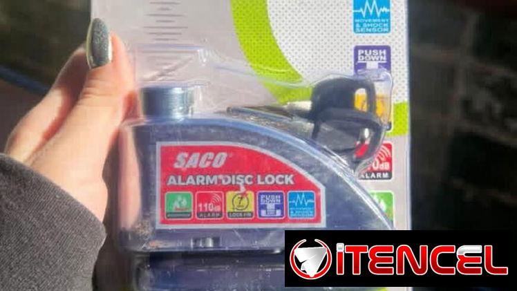 CANDADO CON ALARMA PARA MOTOS Y BICICLETAS