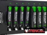 * Cargador inteligente BEVIGOR de 8 compartimentos con 8 baterias recargables incluidas(4AAA+4AA)