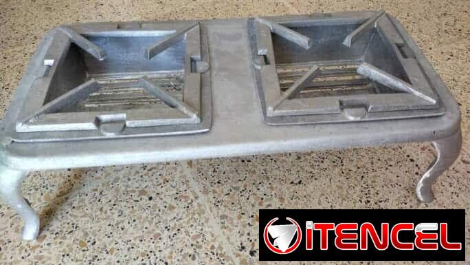 Cocinas de Carbon Aluminio Fundido dobles.