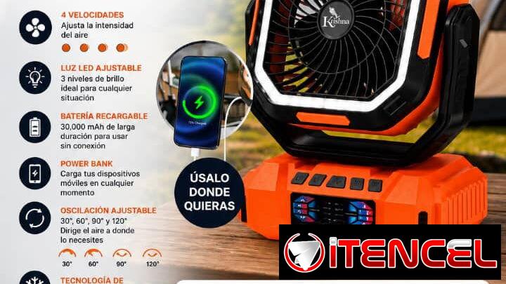 VENTILADORES RECARGABLES DE 30 MIL MILIAMPERIOS