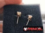 Aretes dormilonas de oro 10k originales