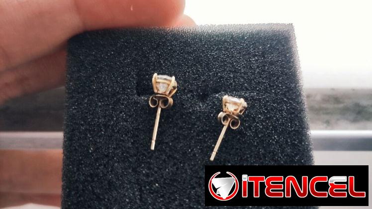 Aretes dormilonas de oro 10k originales