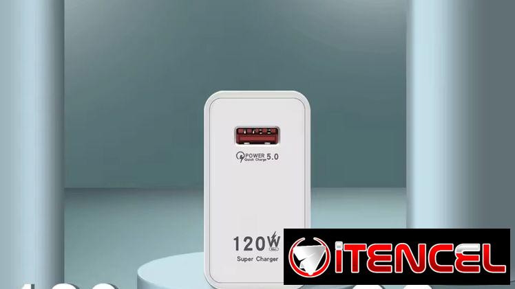 Cargador 120 watts para móviles de gama alta (Cable y Caja)