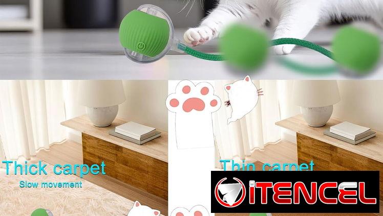 🐾 Bola Inteligente para Mascotas 🐶🐱 | Juguete Automático con Luz LED 💡 y Cola Divertida 🎾 | Gatos y Perros