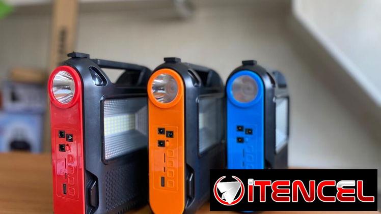 RADIO CON PANEL SOLAR, LINTERNA, BLUETOOTH Y LAMPARA LED