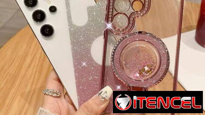 ☎️53544655 🛵 Entrega Disponible ⭐Funda Glitter Kickstand para Samsung Galaxy S23 Ultra con diseño brillante y soporte ⭐