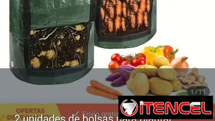 Bolsas para plantar papas, zanahorias.