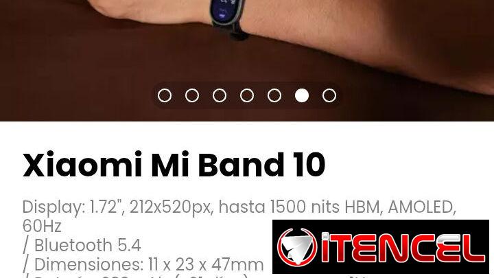Xiaomi Mi Band 10. Versión global. En blanco, rosa y negro