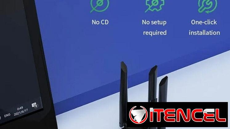 Tarjetas inalámbrica WIFI 6 de 4 antenas para PC USB 3.0 ,  banda 1300Mbps.