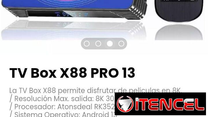 TV Box X88 PRO 13. Permite disfrutar de películas en 8K.