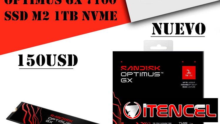 Disco Interno Sandisk Optimus GX 7100 SSD M2 1TB NVME “Nuevo Sellado”