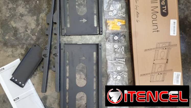 Soporte para televisores hasta 75 pulgadas incluye todos los tornillos para montaje.  35 USD