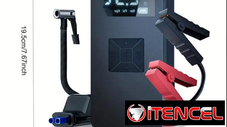 Arrancador de baterías,compresor de aire,power bank para cargar móviles,linterna (trabaja inalámbrico y por corriente)