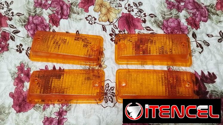 Parejas de tapas de intermitentes delanteros del polaquito Fiat 126p polski