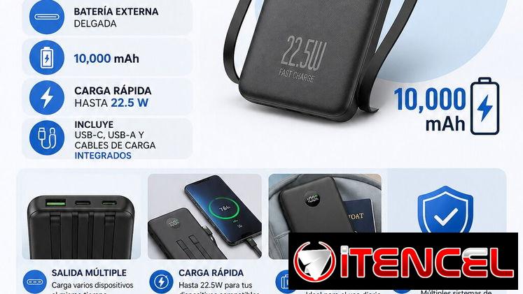 POWER BANK 10000mAh 22.5W – 1HORA BAT101N