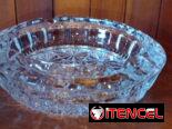 Cenicero de cristal Bohemia de alta calidad, apariencia clara y brillante. Traído de Francia/1983.