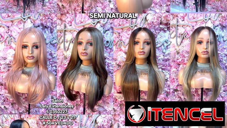 Extensiones de pelo natural,Moños naturales,Peluca lace frontal natural-semi natural,Trenzas,Balayage,Alisado,Definición