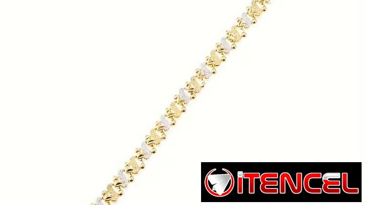 Manilla de mujer chapada en oro de 24 k, elegante para uso diario