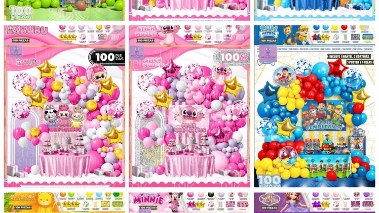🎈Sets decorativos temáticos de 100 piezas 🎈